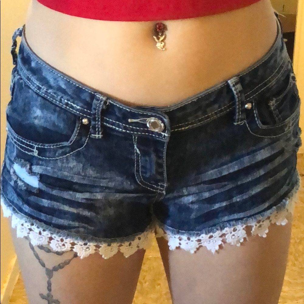 shorts with lace